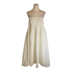 TALULAH ivory Textured dress